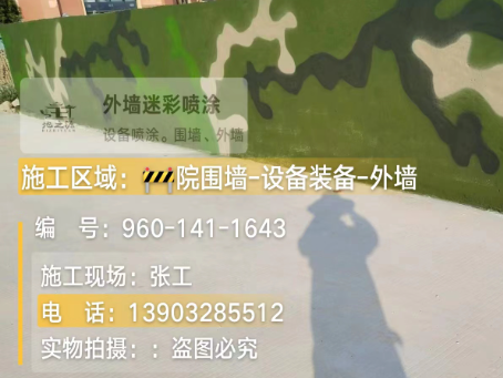 大理 迷彩漆喷涂价格（按平方米计费）